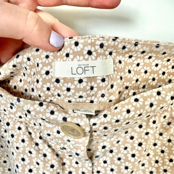 LOFT Linen Cotton  Blend Bermuda Shorts - Picture 4 of 7